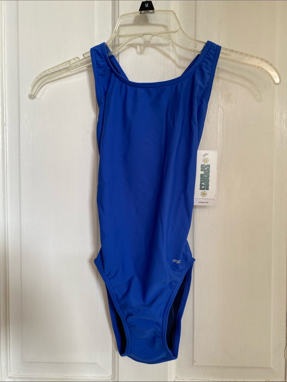 Girls' Solid Royal Blue One-Piece Swimsuit Sporti Size 28